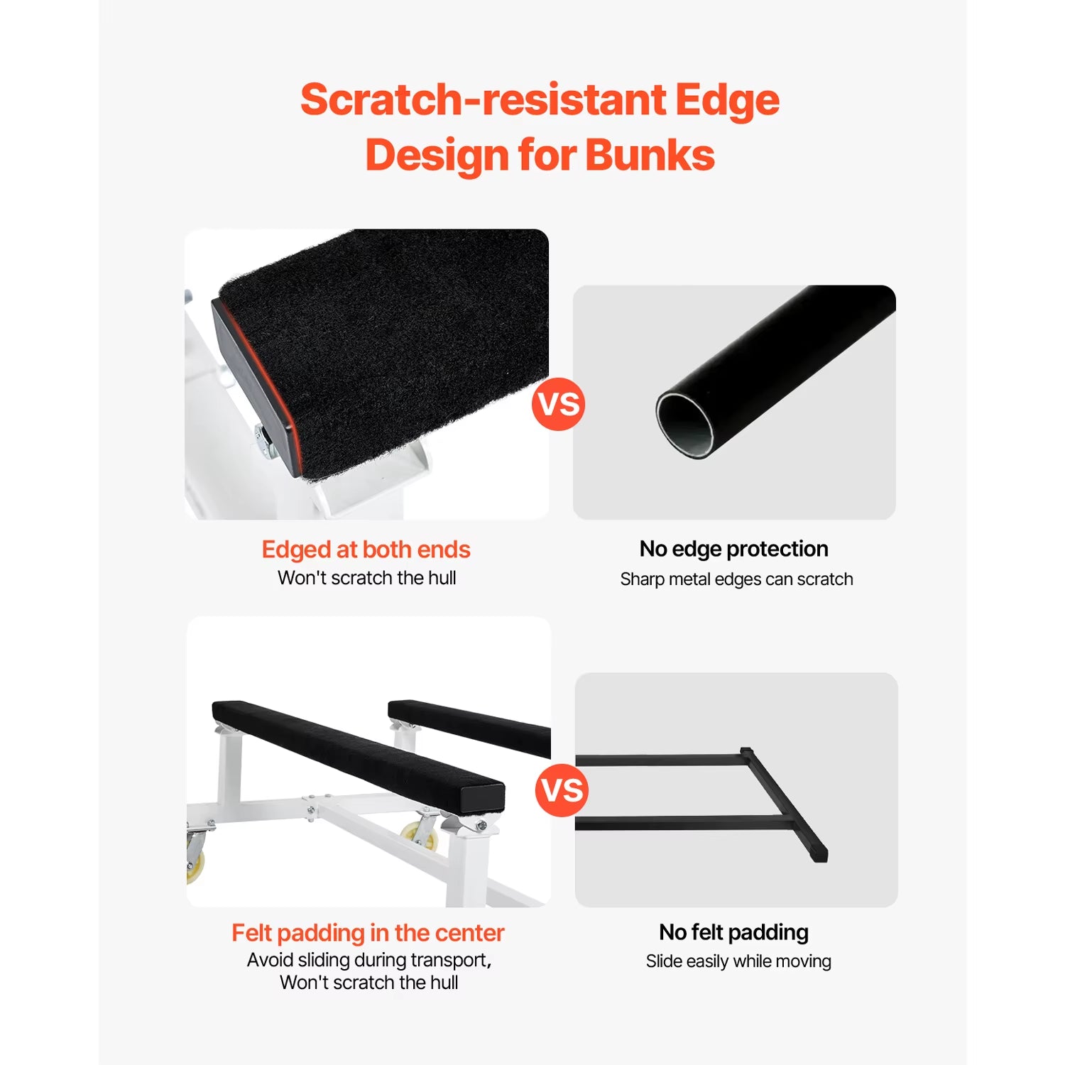 1800 Lbs Jet Ski Stand PWC Cart Watercraft Dolly with 4 Casters & Fixed Bunk for Moving Kayaks Hovercrafts Speedboats
