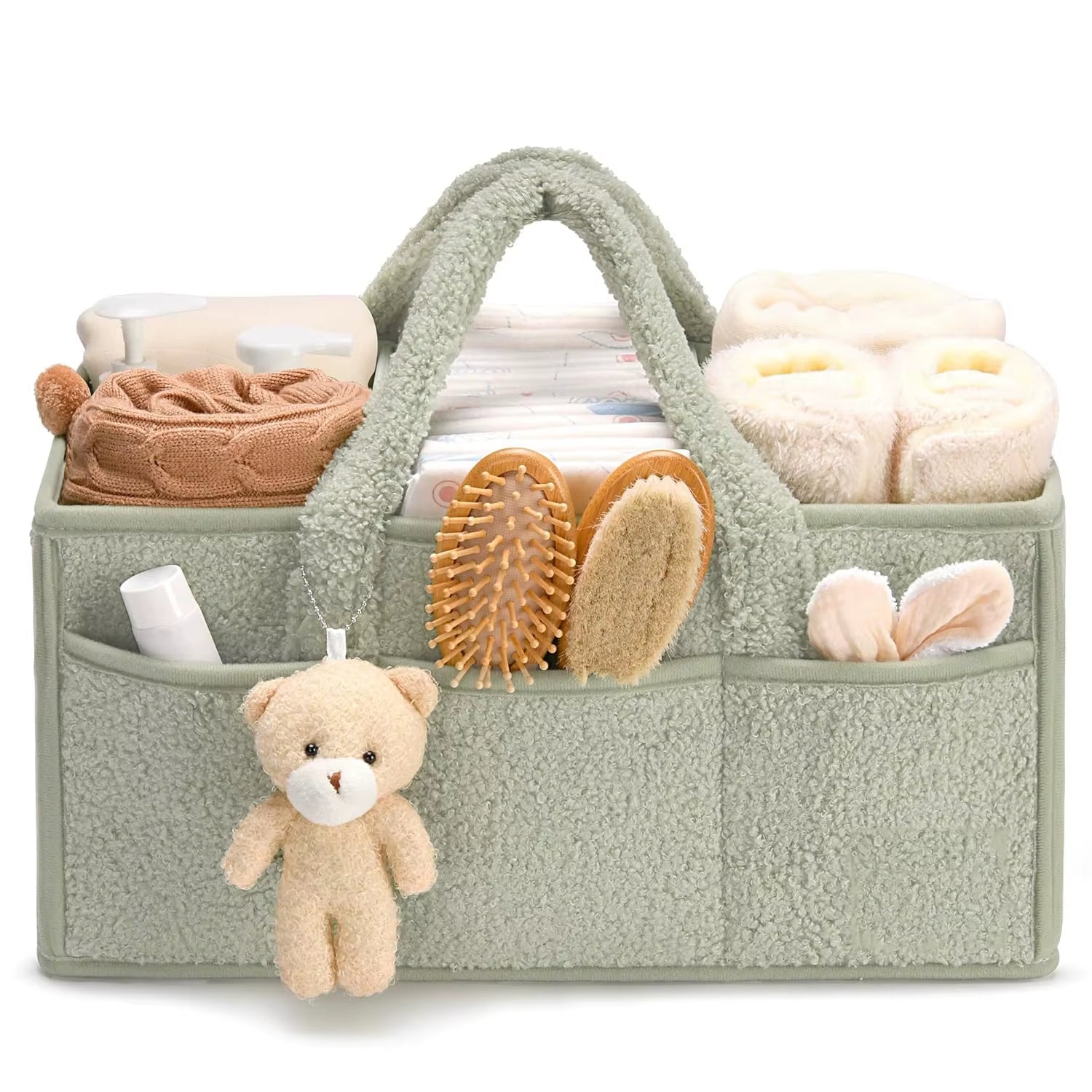 Baby Stroller Accessories Organizer Mommy Tote Bag Foldable Storage Baby Diaper Hanging Bags Thicken Portable Caddies Babydiaper