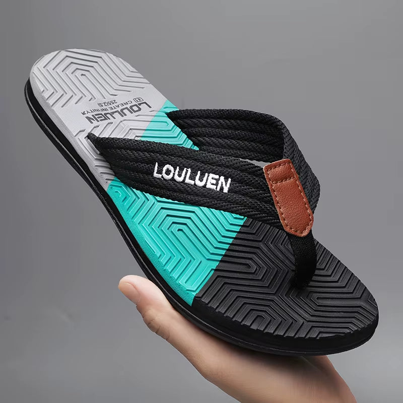 Fashion Men Light Flip Flops Slides Summer Anti-Skid Man Slippers Outdoor Beach Male Sandals Household Slides for Men