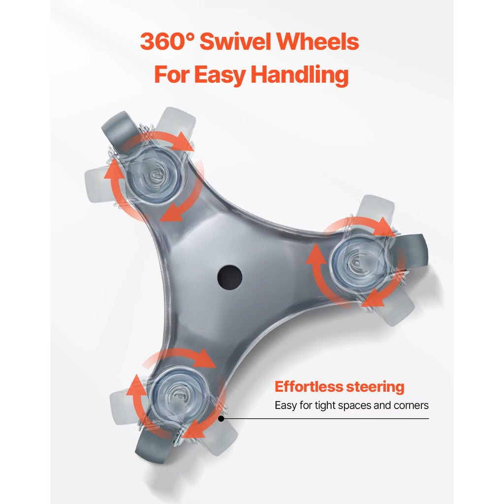 4Pcs Furniture Dolly Movers with Triangle Swivel Caster & 3 Wheels Fridge Lift Mover Tool Set for Home Appliances Sofa