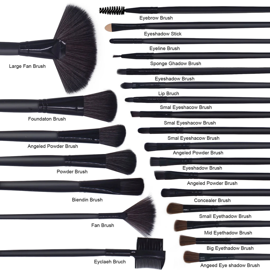 24 Pcs Professional Makeup Brush Set for Foundation, Blending, Powder, Blush, Concealer, and Eye Shadow, Christmas Gift Choice for Her