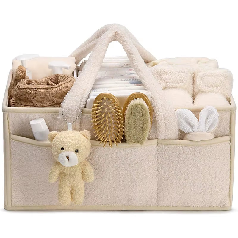 Baby Stroller Accessories Organizer Mommy Tote Bag Foldable Storage Baby Diaper Hanging Bags Thicken Portable Caddies Babydiaper