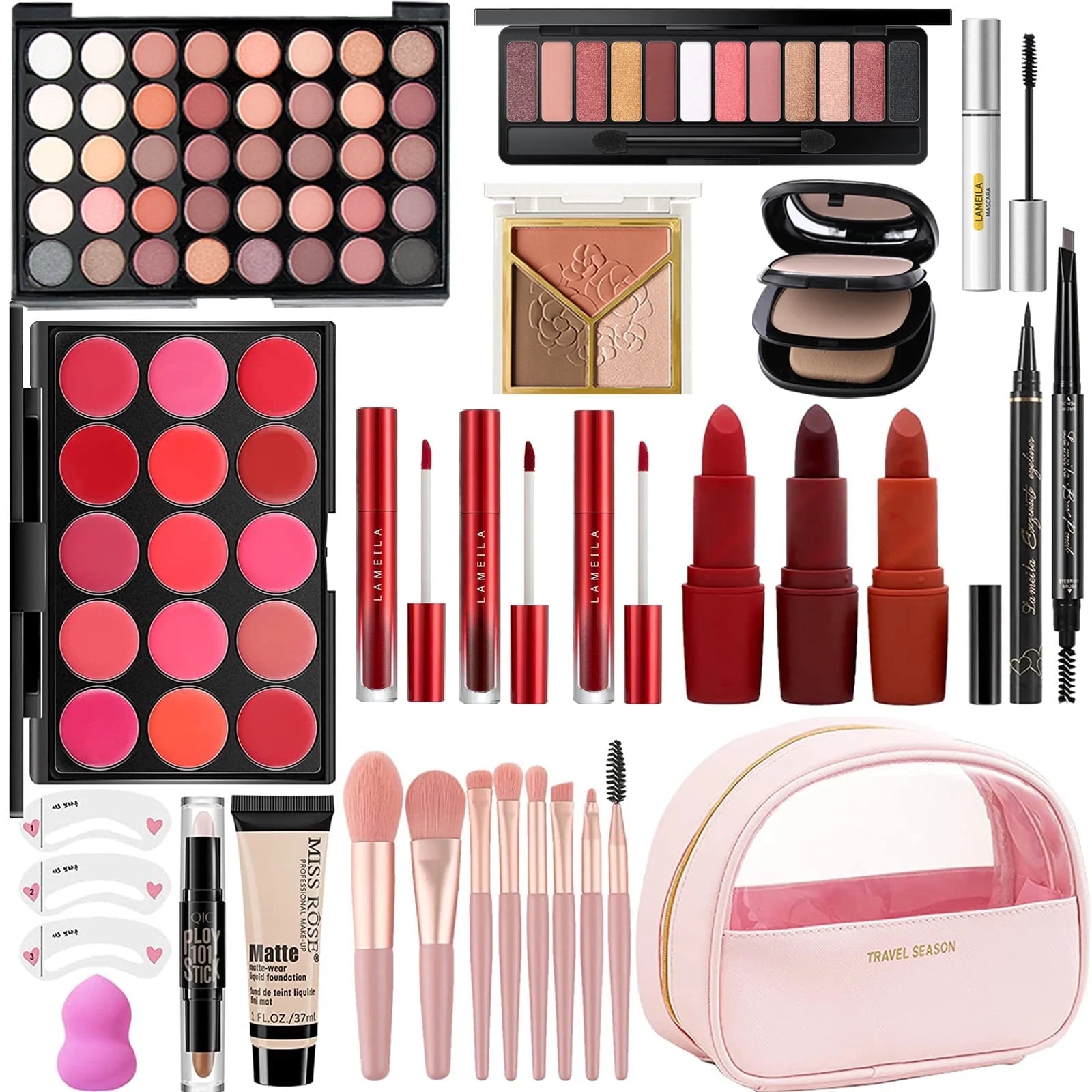 All in One Makeup Kit,Makeup Kit for Women Full Kit,Multipurpose Women'S Makeup Sets,Beginners and Professionals Alike,Easy to Carry