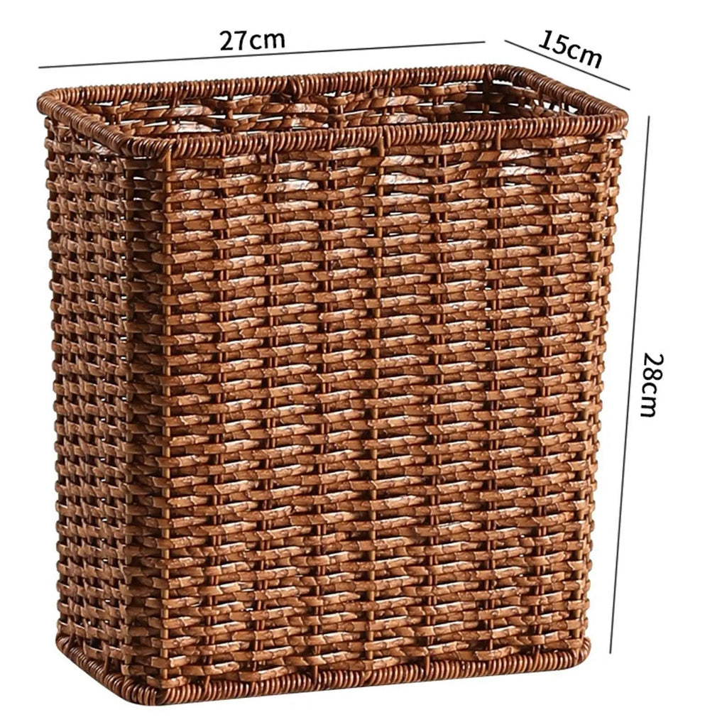 Trash Can Space Saving Dustbin Narrow Space Sturdy Garbage Bin Wastebasket for Laundry Bathroom Kitchen Home Living Room