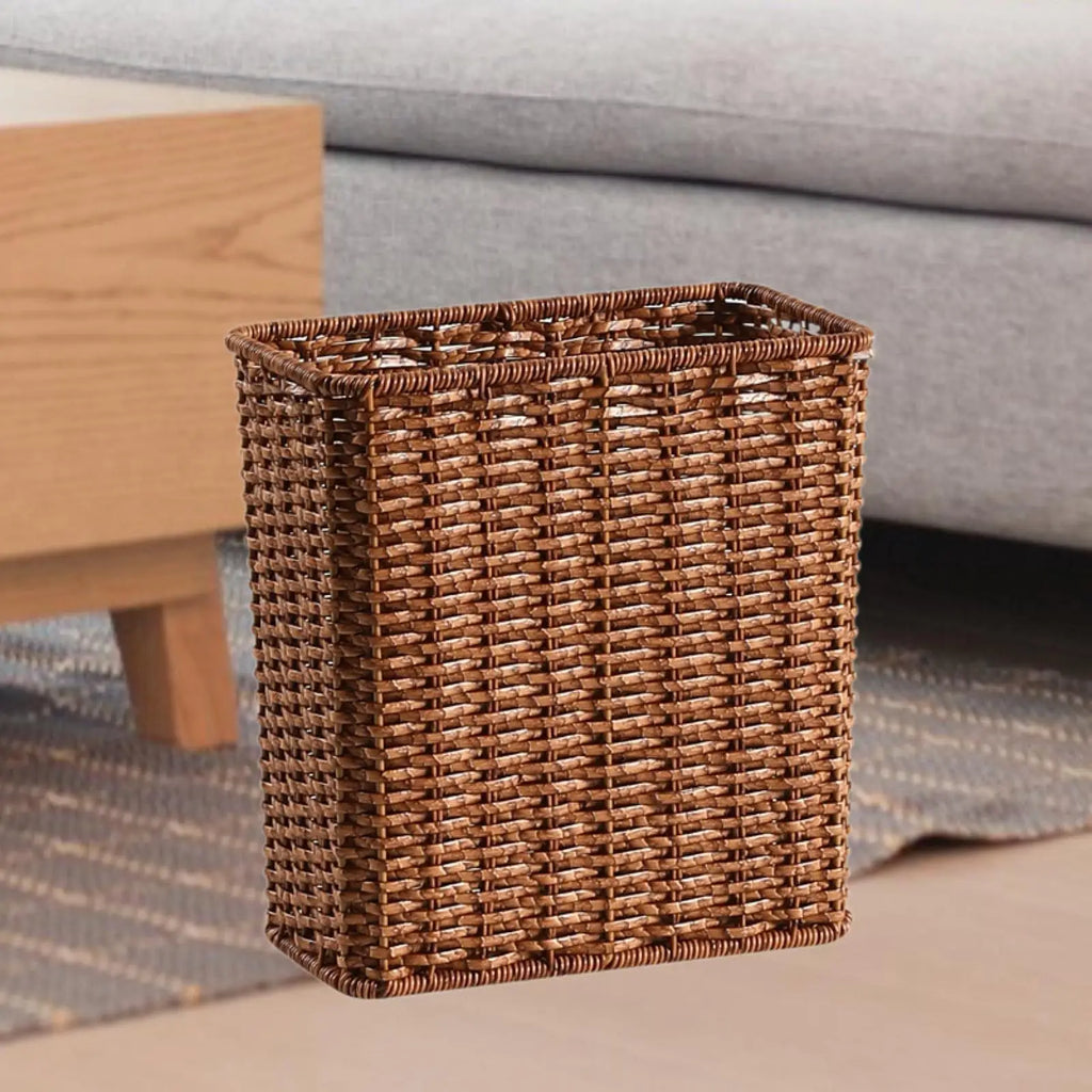 Trash Can Space Saving Dustbin Narrow Space Sturdy Garbage Bin Wastebasket for Laundry Bathroom Kitchen Home Living Room