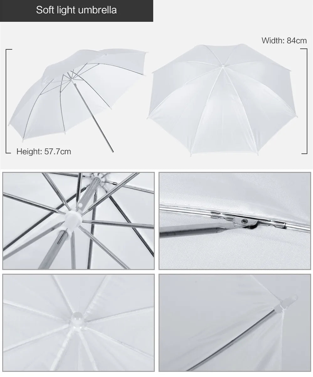 Photography Lighting Kit Umbrella Photo Background Photobooth Backdrops Softbox Light Stand Portable Soft BoxFor Photo Studio