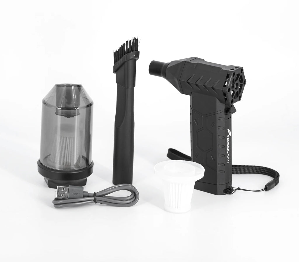 Favourlight 120000 RPM Rechargeable Bladeless Outdoor Portable Blower 4-Speed USB-C Rechargeable 1m Drop-Proof Strong Wind