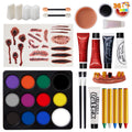 36 Pcs Halloween Makeup Kit,Halloween Family Makeup Set Face Painting Kit with with Zombie Green Ooze,Fake Blood Costume and More for Vampire Cosplay