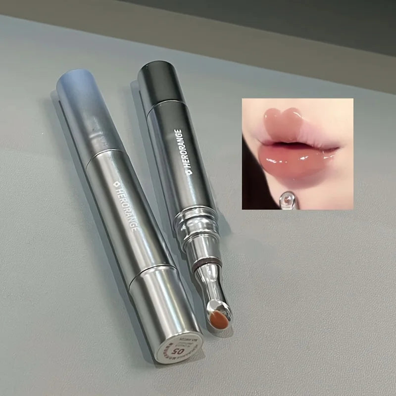 Mingli Lip Gloss, Long-Lasting Moisturizing Lip Gloss, Lip Care Cosmetics, Spring and Summer Atmosphere, Suitable for All Skin, Valentine's Day Gift, Birthday Gift Herorange