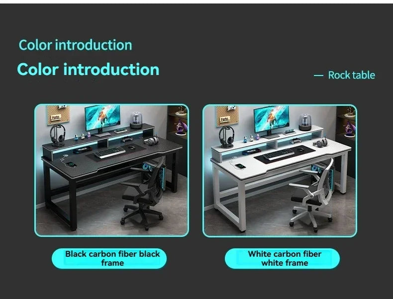 Computer desk, minimalist home gaming desk, small-sized carbon fiber patterned office desk, student study desk, bedroom desk