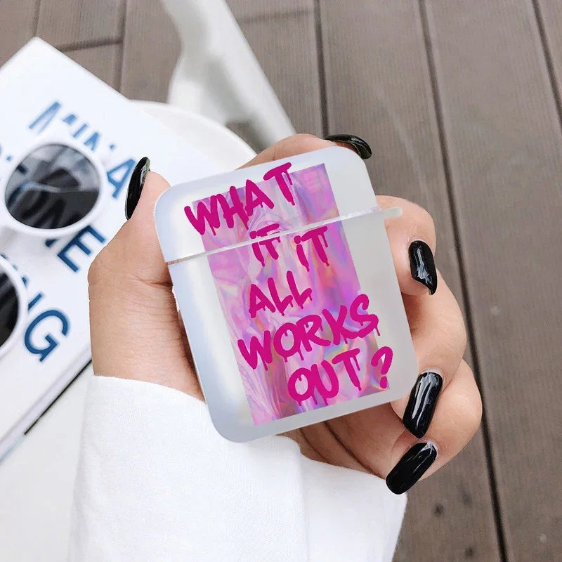 More Amor Por Favor Earphone Case for Airpods 4th 3rd 2 Pro Soft Transparent Cover for Airpod 2 3 1 Protective Accessorie Shell