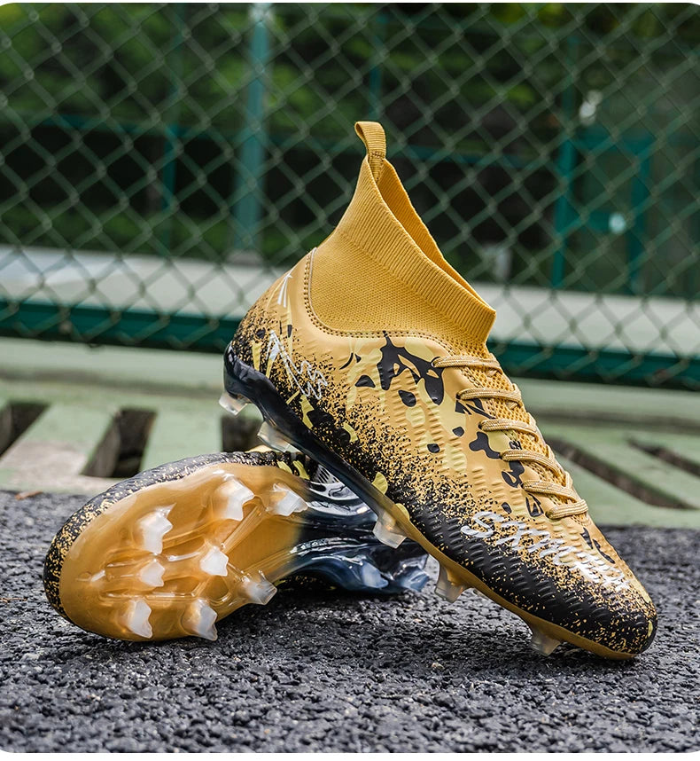 FG Studs Double Star Soccer Cleats with Anti Slip Grip for Superior Traction and Stability on Field