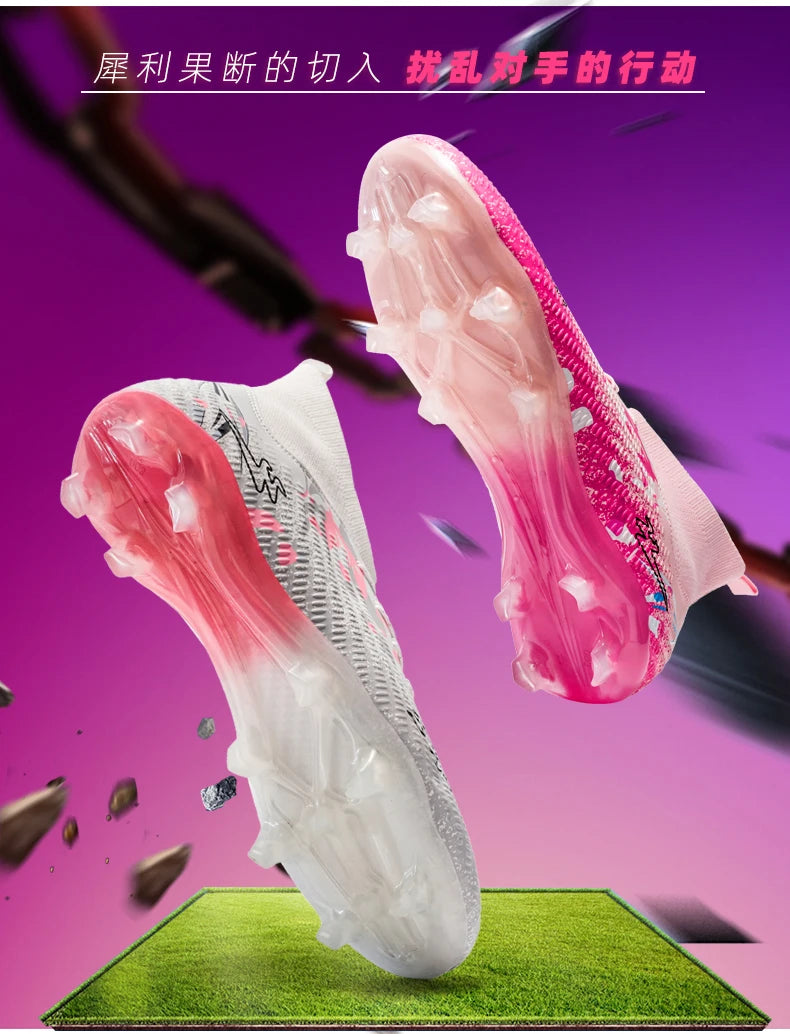 FG Studs Double Star Soccer Cleats with Anti Slip Grip for Superior Traction and Stability on Field