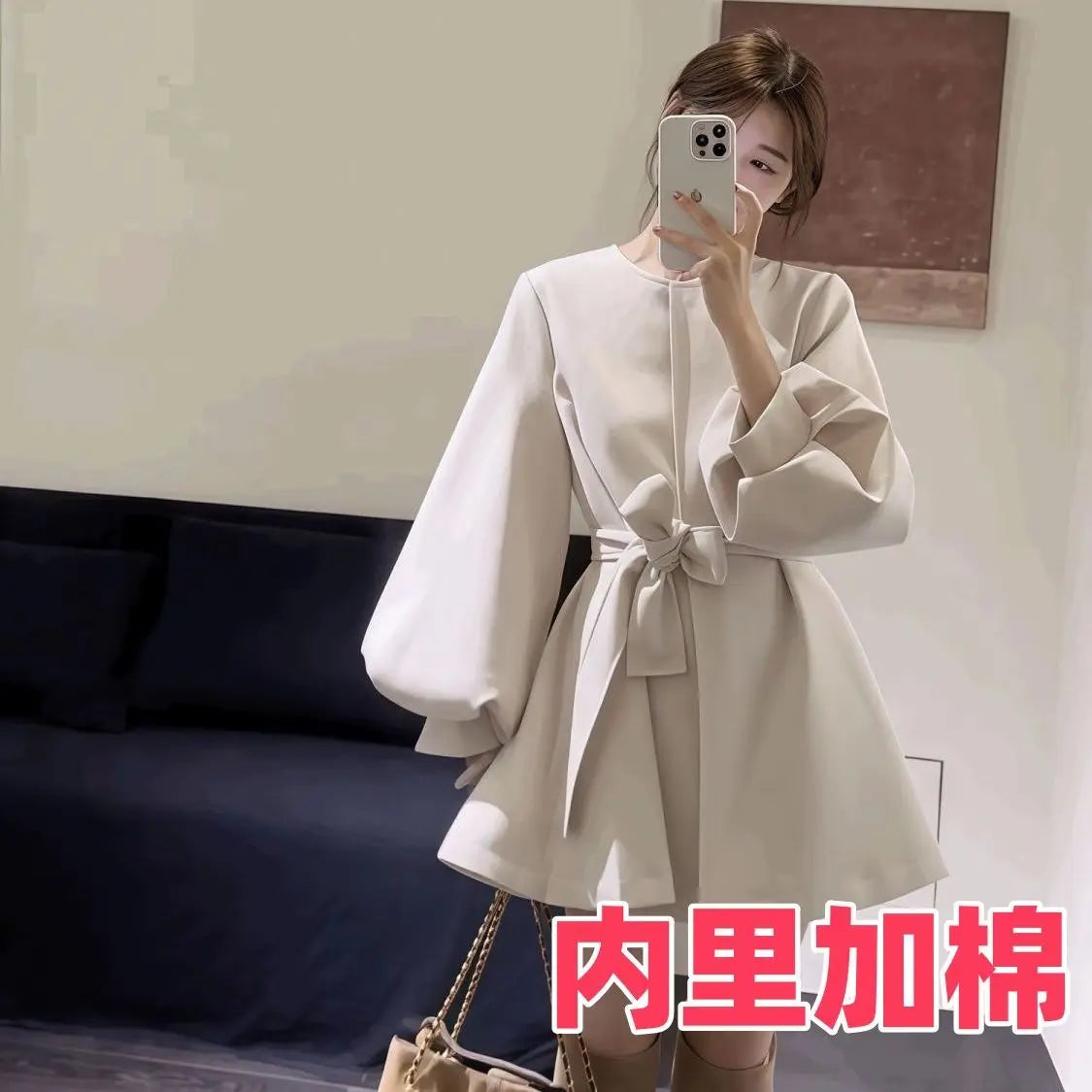 Suit Skirt 2025 Autumn New Style Design Lantern Sleeve Small Suit Jacket for Women