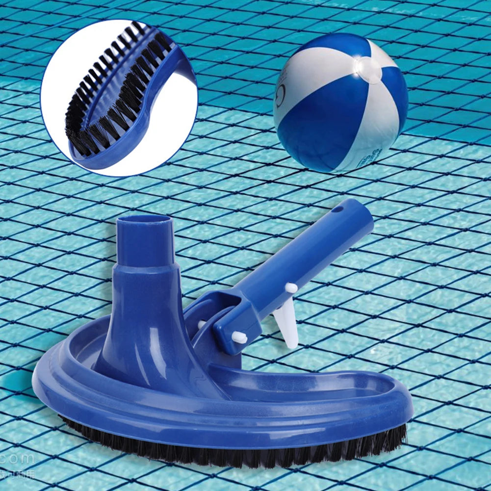 Pool Vacuum Cleaning Kit Swimming Pool Vacuum Cleaner Pond Bristles Brush Cleaner Stain Remover Crescent Type Pool Cleaning Tool