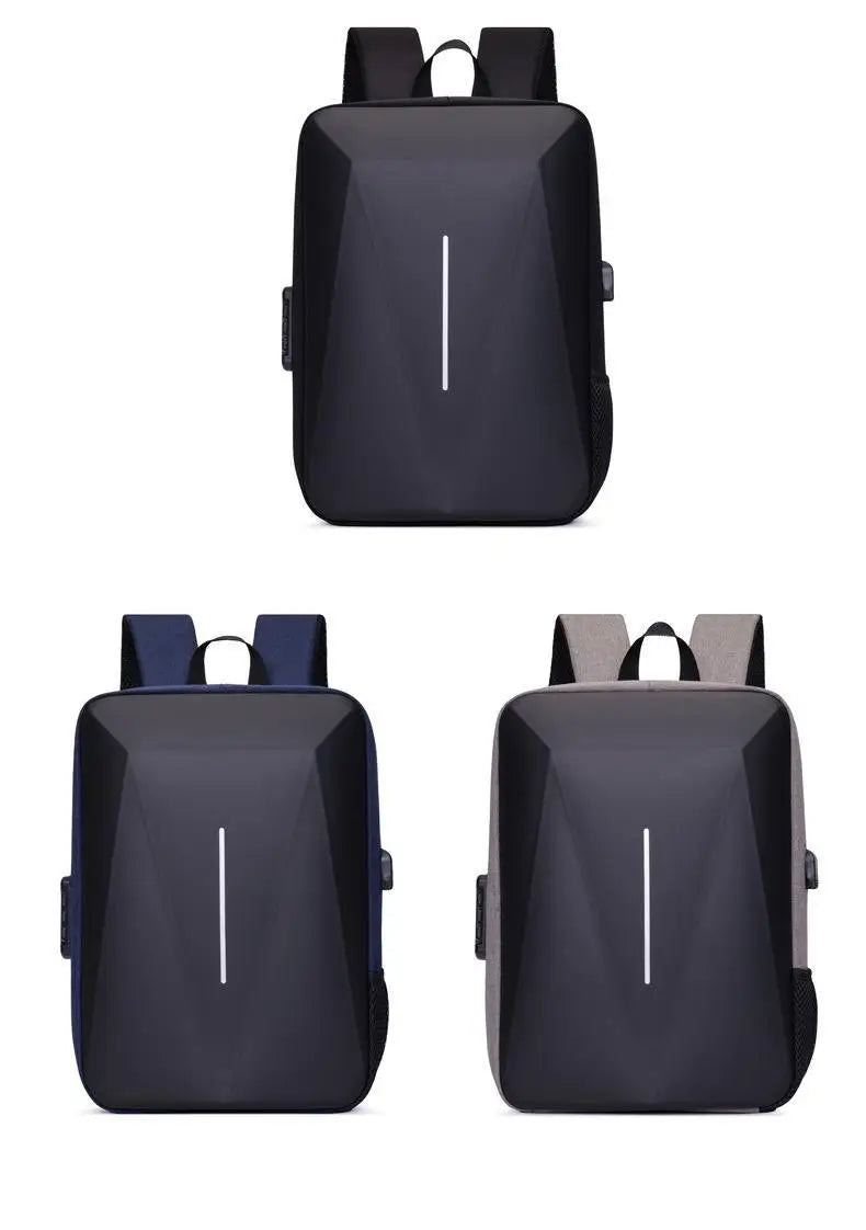 USB Hard Shell Computer Backpack Men's Fashionable Senior high school College Student Schoolbag Large Capacity Business Backpack