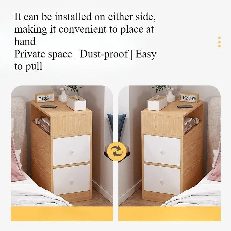 Bedside table Bedroom simple modern ultra-narrow simple crevice storage cabinetBedside table Household bedside shelf sidecabinet