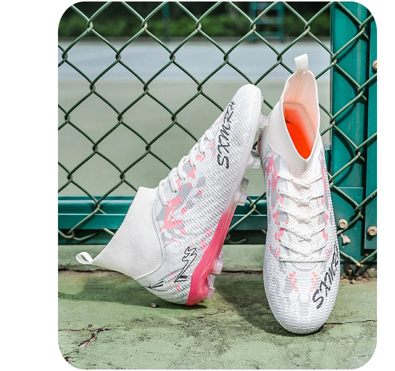 FG Studs Double Star Soccer Cleats with Anti Slip Grip for Superior Traction and Stability on Field