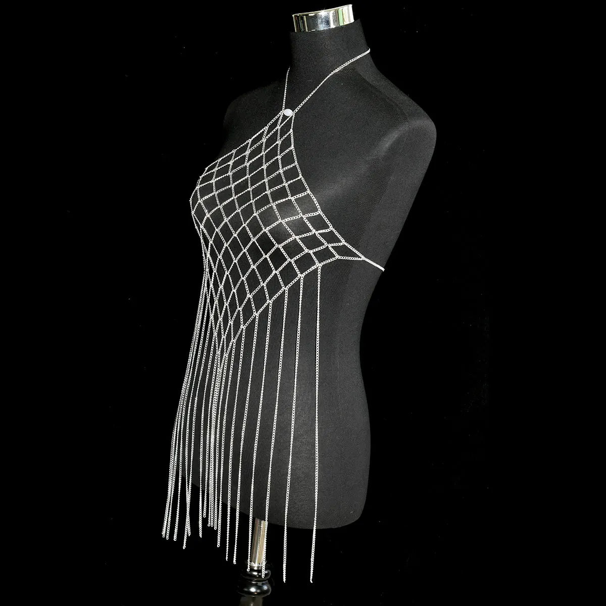 Fashion A Long, Fringed Dress Sexy Women's Body Jewelry Party Street Photo Punk Bras Dress Accessories Festival Birthday Gift