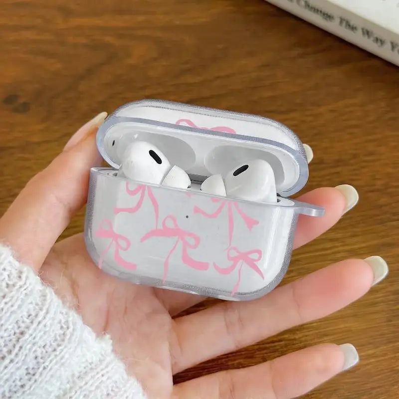 Cute Colorful Bow Earphone Case for Airpods 4th 3rd 2 Pro 3 Shockproof Cover for Airpod 2 3 1 Protective Accessorie Shell Fundas
