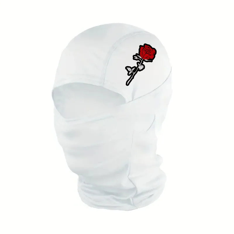 2 pieces of rose-patterned ski mask for men and women, Barakwa mask, outdoor sports mask