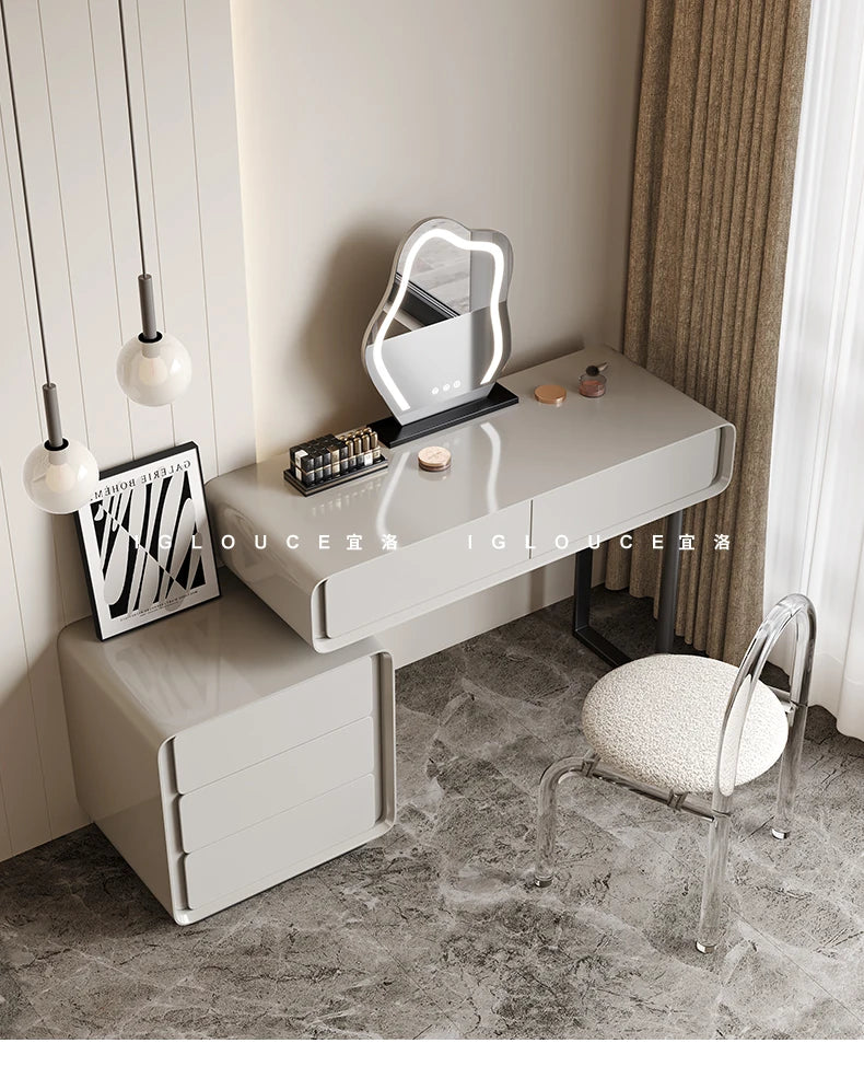 Modern Vanity Table Storage Dressing Mirror Vanity Table Drawer Makeup Tocador De Maquillaje Mueble Con Espejo Bedroom Furniture