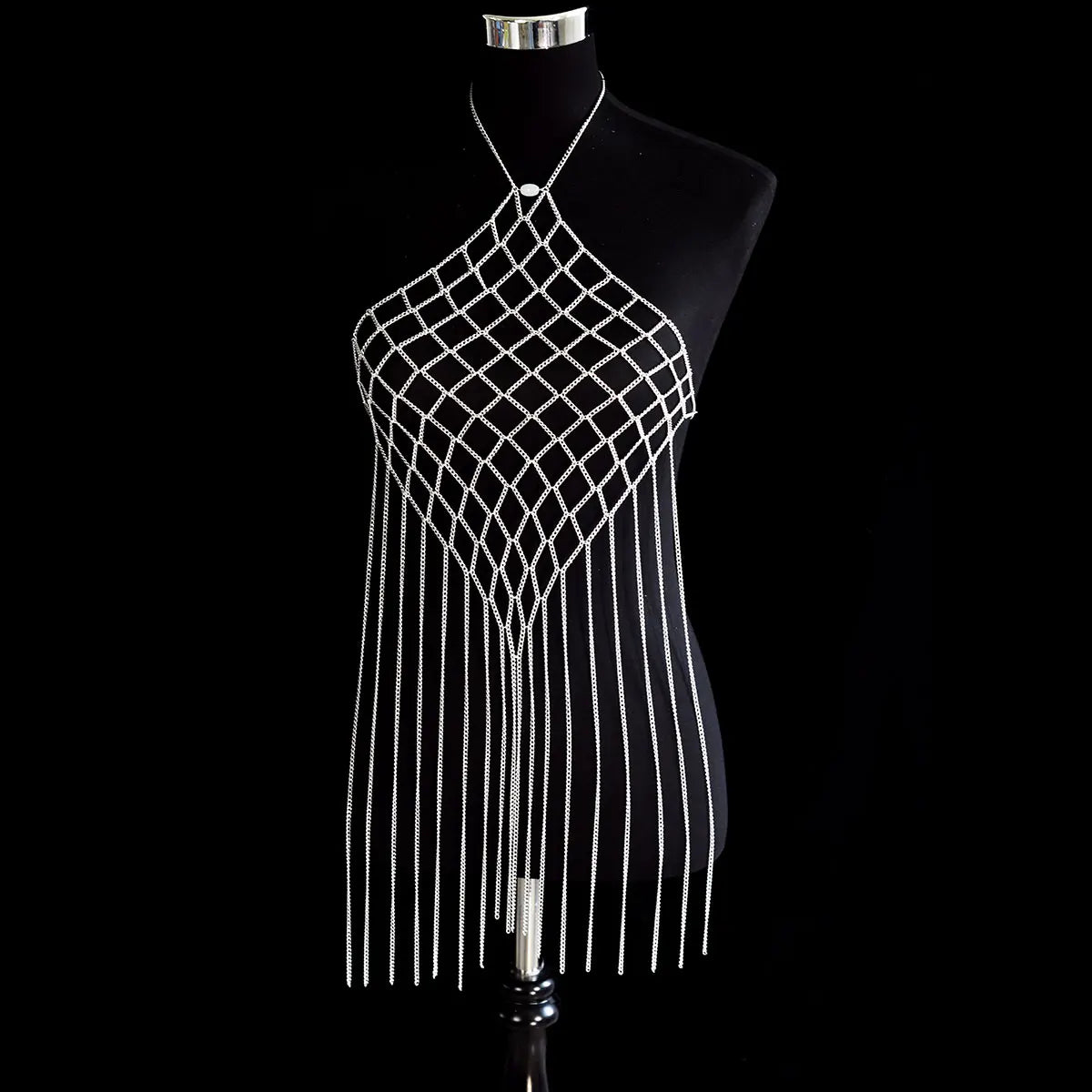 Fashion A Long, Fringed Dress Sexy Women's Body Jewelry Party Street Photo Punk Bras Dress Accessories Festival Birthday Gift