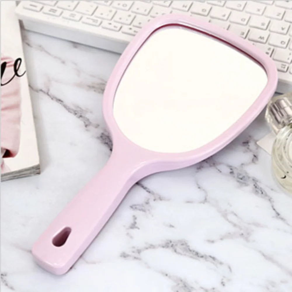 Dormitory Small Makeup Mirror Mini Portable Portable Mirror Small Handheld Handle Mirror Beauty Salon Makeup Mirror