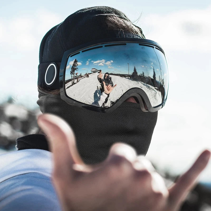 Black Ski Mask For Men And Women, UV Protection Mask, Suitable For Motorcycles And Snowboards Durable Easy To Use