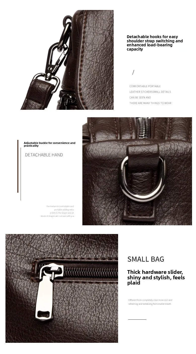 Boston Women's Bag 2025 New Fashionable and Versatile Handheld Soft Leather Casual Large Capacity Bag