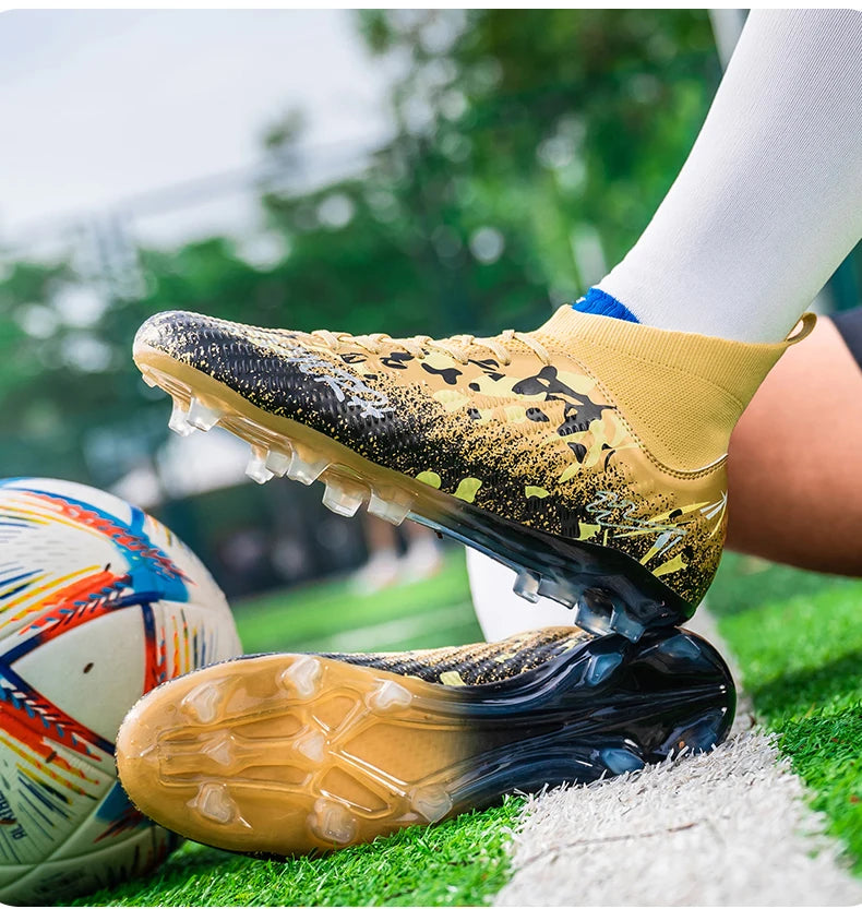 FG Studs Double Star Soccer Cleats with Anti Slip Grip for Superior Traction and Stability on Field