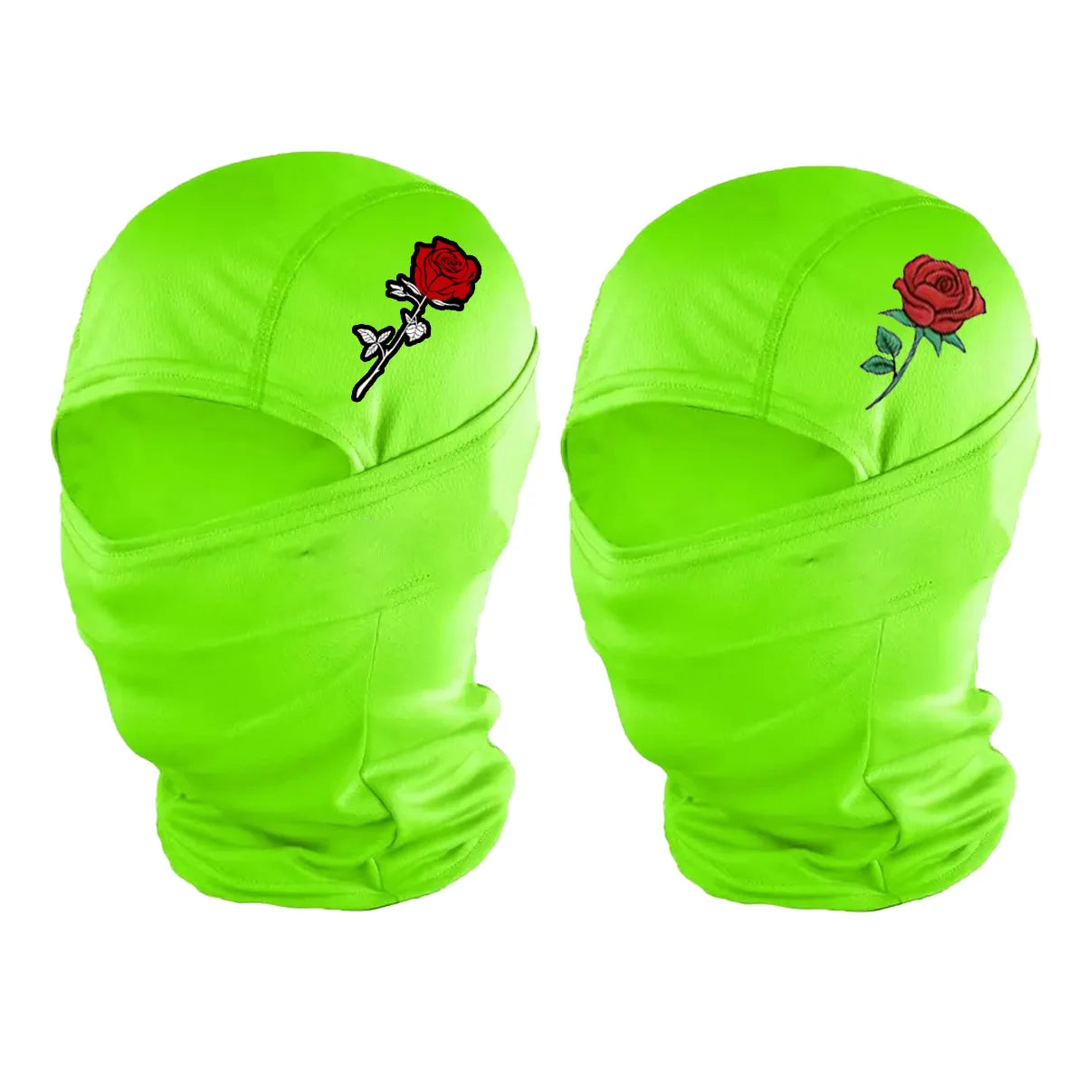 2 pieces of rose-patterned ski mask for men and women, Barakwa mask, outdoor sports mask