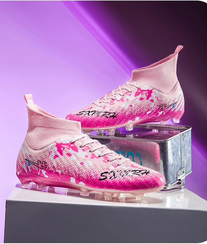 FG Studs Double Star Soccer Cleats with Anti Slip Grip for Superior Traction and Stability on Field