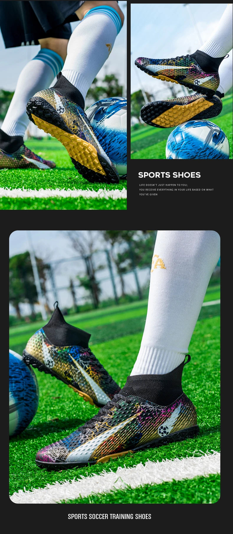 Men Soccer Shoes Kids Football Boots Women Professional Soccer Cleats Antiskid Chaussure TF/FG Outdoor Athletic Football Shoes