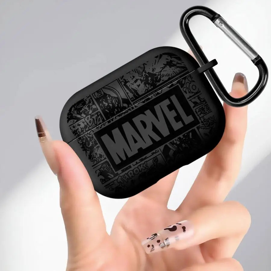 Soft Earphone Cases Cover Case For Airpods 1 2 4 3 Pro Pro2 Pro3 Marvel Logo Ironman Spiderman