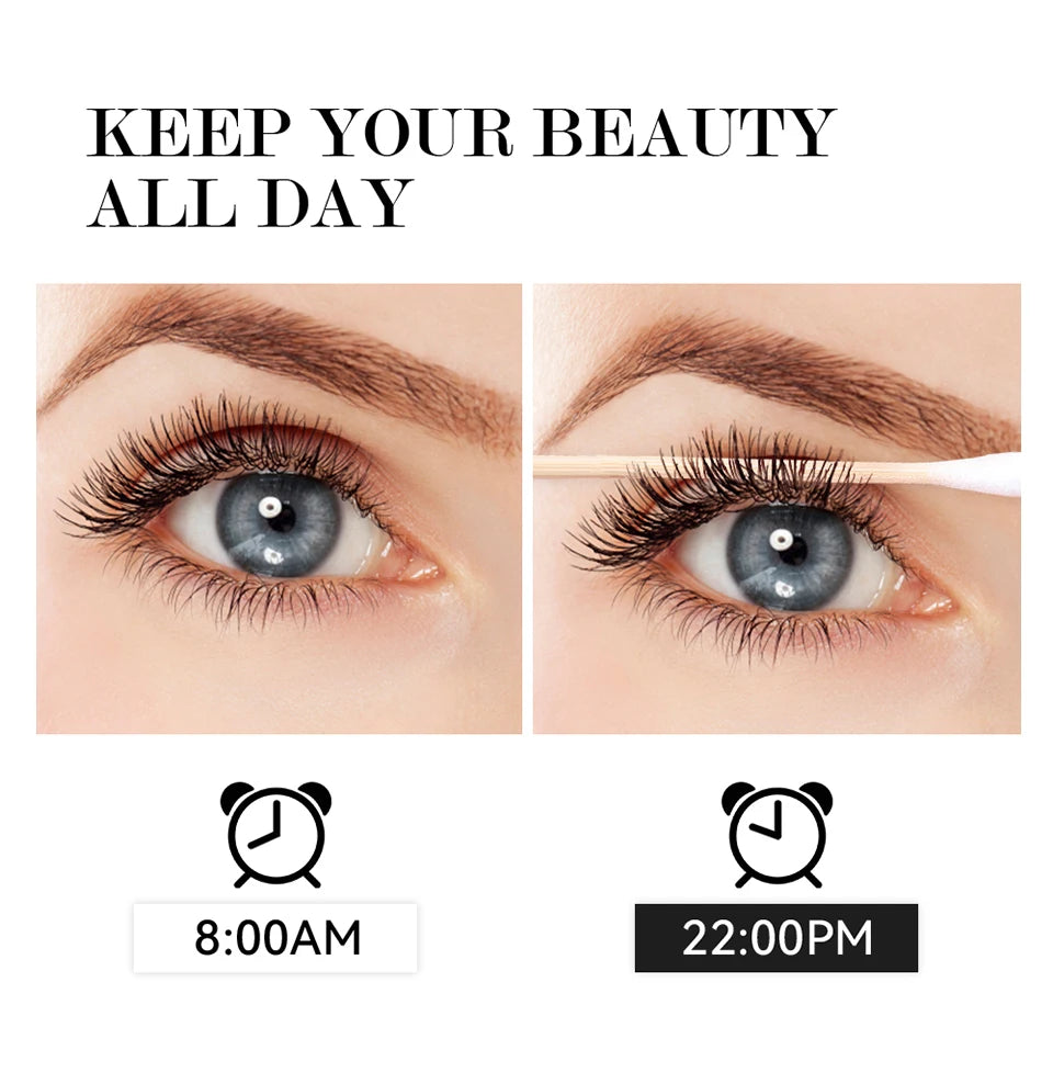 Lakerain Lengthening Volumizing Mascara Fan Shaped Makeup Effect Long Lasting  Clump-Free Lashes Suitable for All Skin Tones