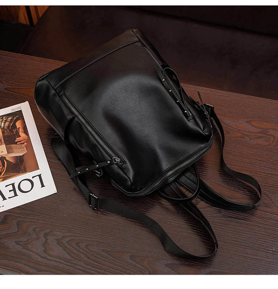 Genuine Leather Brand Backpack For Women 2023 New Fashion Travel Bagpack High Quality School Bags Casual Lides Shoulder Bag Sac