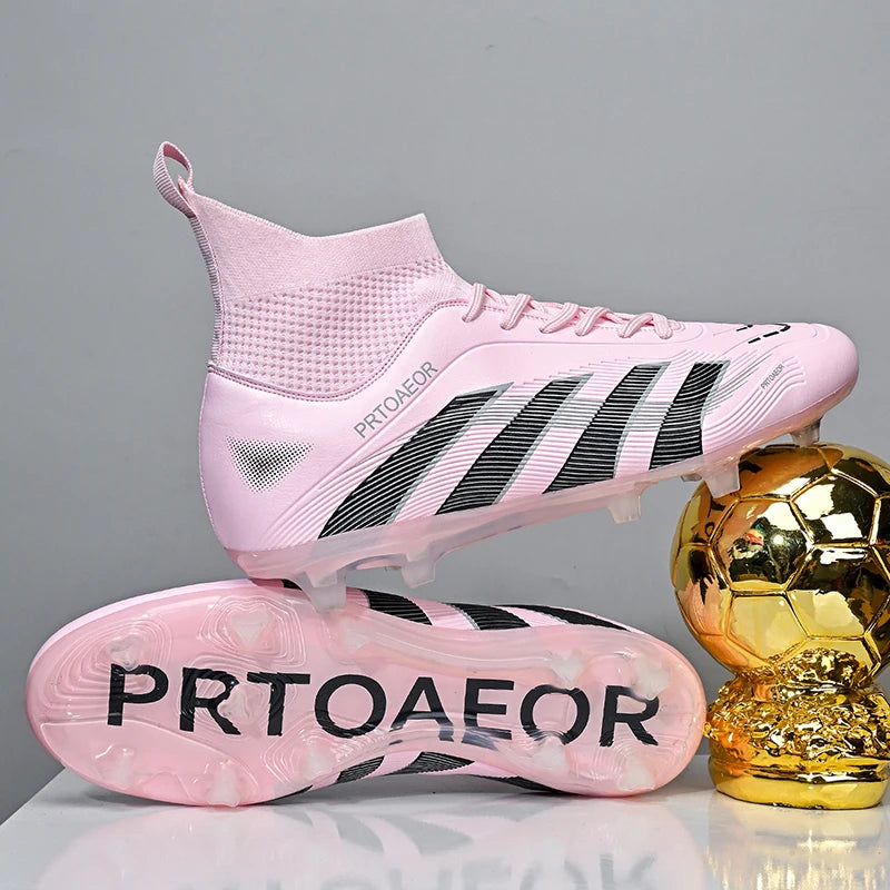 New Men Football Boots Match Soccer Shoes Boys Sneakers Comfortable Professional Non-Slip TF/FG Ankle Sports Shoes Unisex