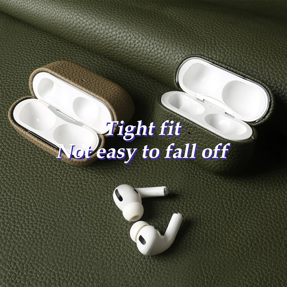 Genuine Leather Case For Airpods Pro 2 Cases Airpods 2 3 Bag Luxury Handmade Wireless Bluetooth Earphone Box Protective shell