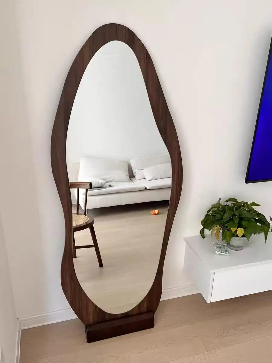 Full body mirror Internet celebrity special-shaped mirror home floor mirror bedroom wall-mounted dressing mirror fitting mirror