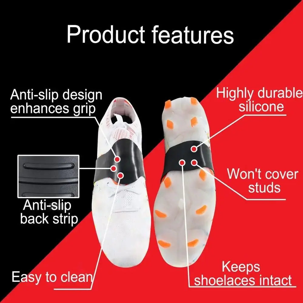 Silicone Soccer Lace Bands High Grip Design Football Training Cleat Lace Cover Elastic Anti-slip Shoelaces Covers