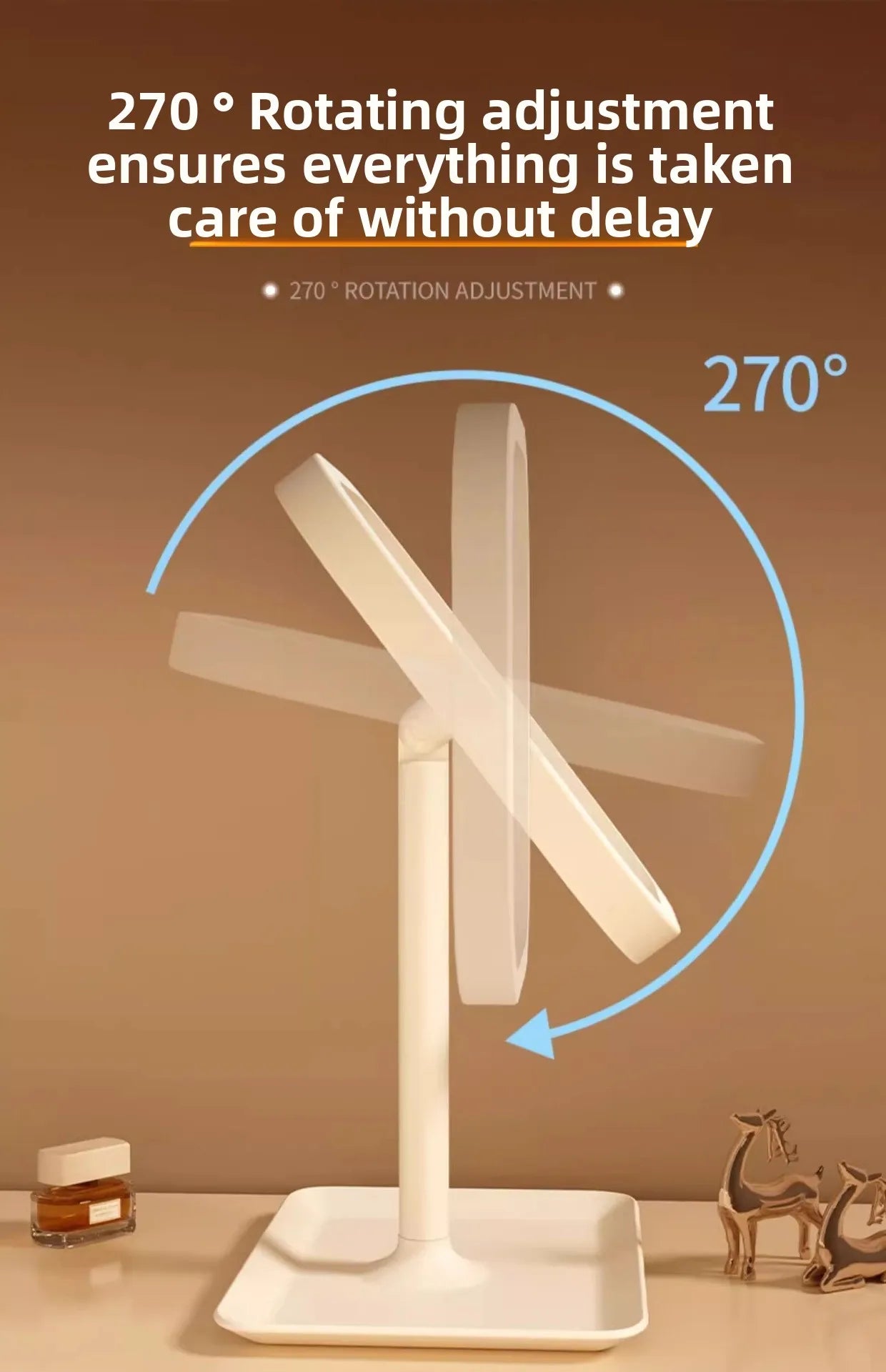 Women's Bedroom Vanity Mirror Makeup Mirrors Niche Modern Desktop Vanity Mirror Wall Table Decorative Bathroom Light Led Home