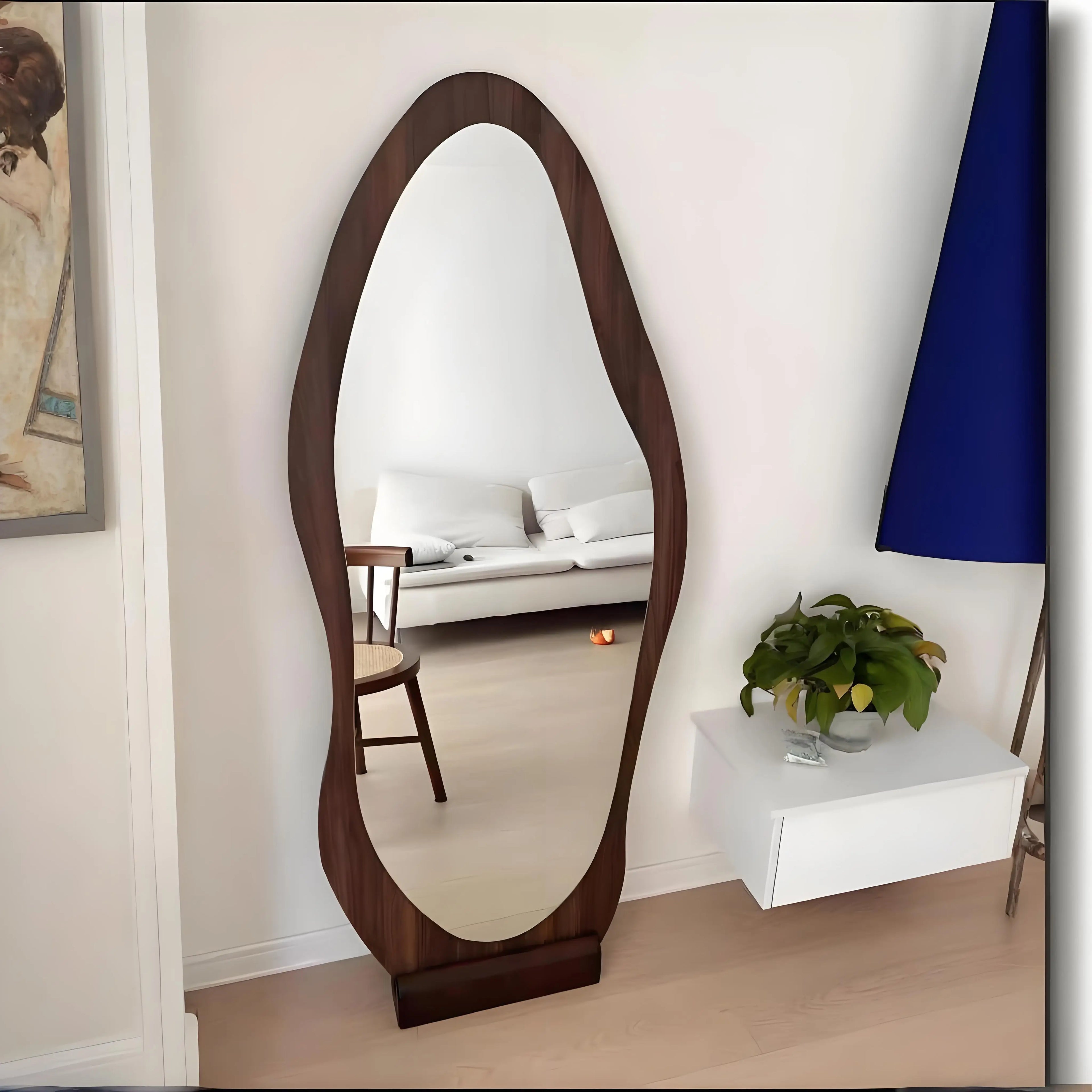 Full body mirror Internet celebrity special-shaped mirror home floor mirror bedroom wall-mounted dressing mirror fitting mirror