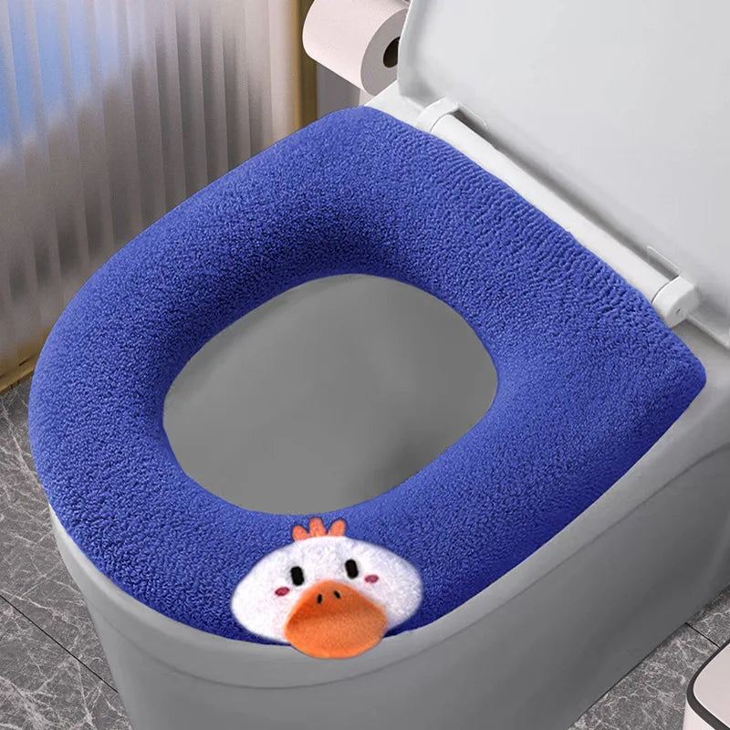 Toilet Seat, Thick, Warm, with Handle, Soft, Can Be Washed Repeatedly, Universal, Easy To Install, Hygienic, Wholesale Available