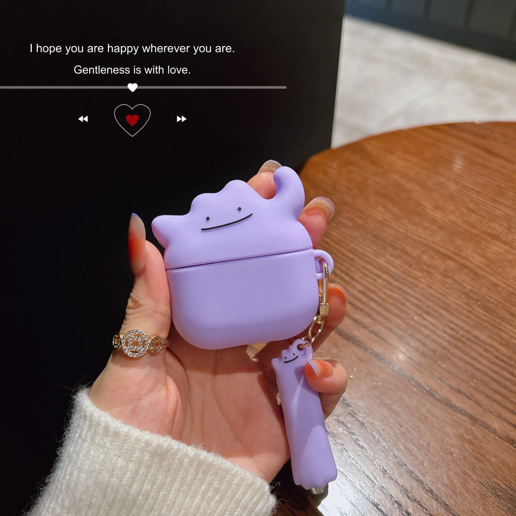 For Airpods 4 Cute Cartoon 3D Ghost Earpods Case for Airpods 1 2 Pro 2 3 Wireless Earphone Cover Monster Charging Box Stylus Pen