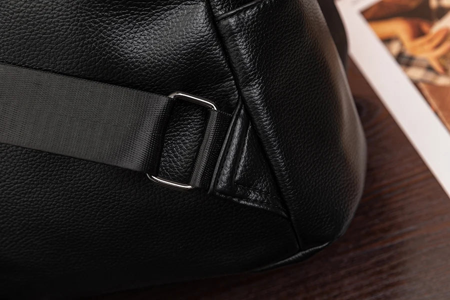 Genuine Leather Brand Backpack For Women 2023 New Fashion Travel Bagpack High Quality School Bags Casual Lides Shoulder Bag Sac