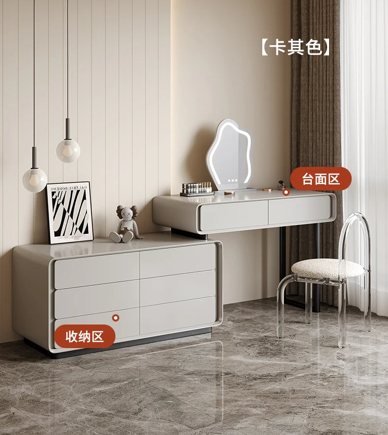 Modern Vanity Table Storage Dressing Mirror Vanity Table Drawer Makeup Tocador De Maquillaje Mueble Con Espejo Bedroom Furniture