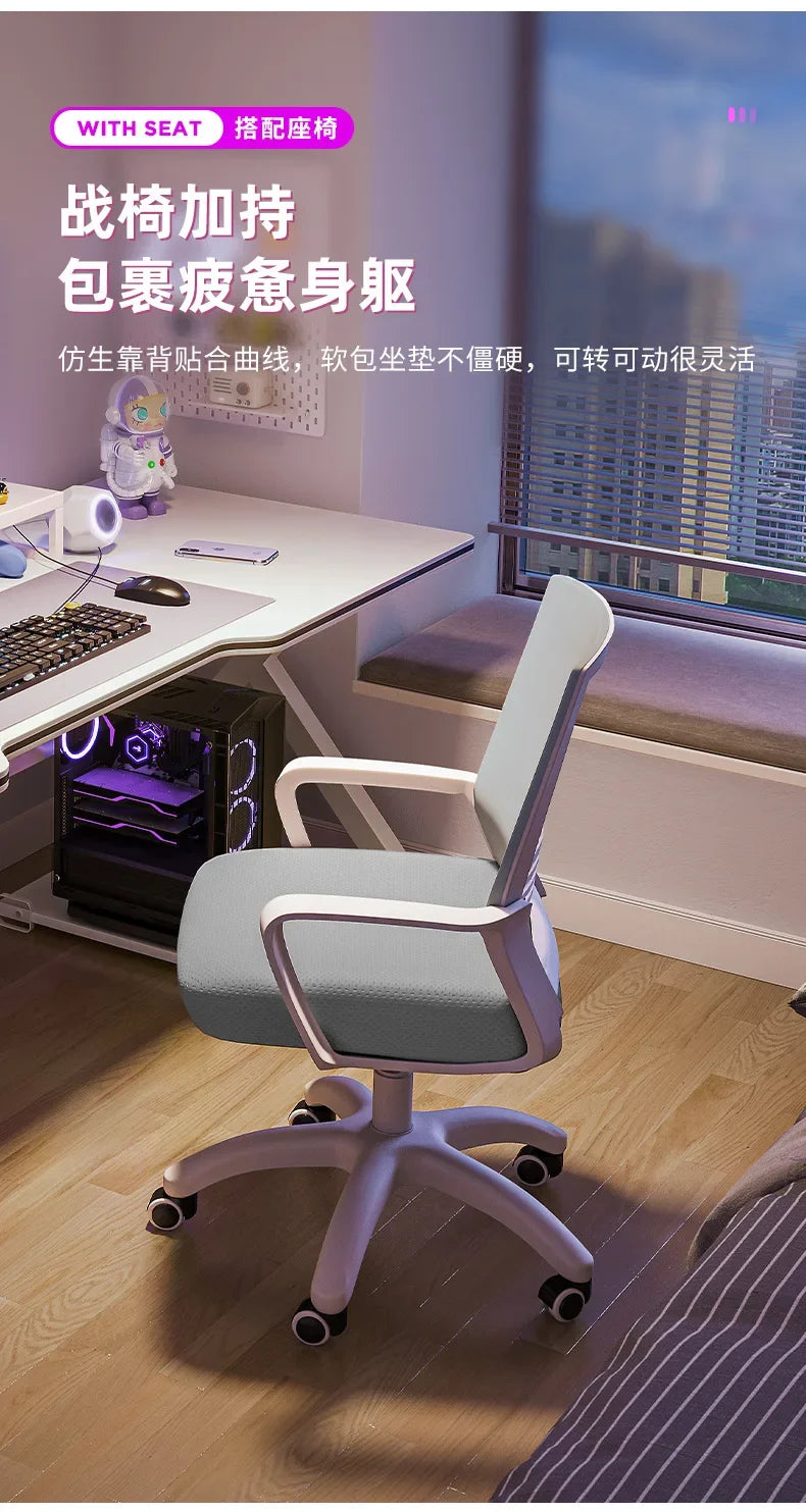 Ergonomic Large Gaming Desk, K-Shaped Gaming Table, PC Gaming Workstation Home Office Desks, Space-Saving, Easy to Assemble