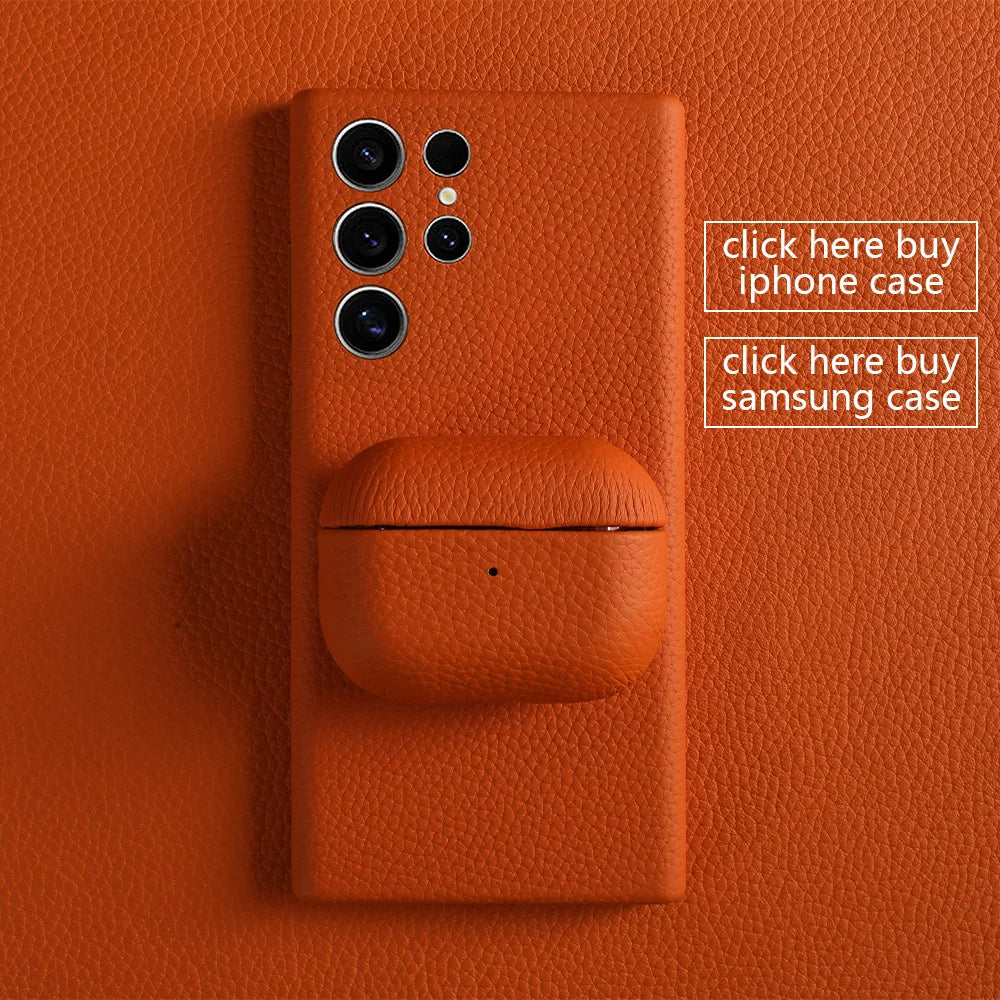 Genuine Leather Case For Airpods Pro 2 Cases Airpods 2 3 Bag Luxury Handmade Wireless Bluetooth Earphone Box Protective shell