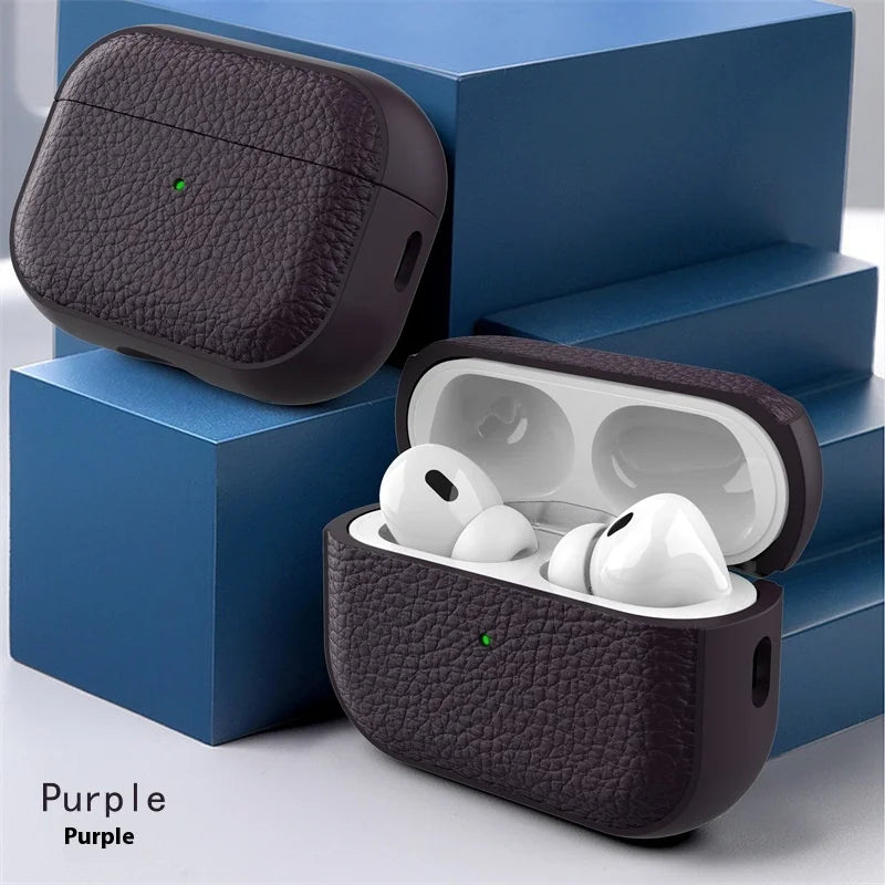 2025 Capa For AirPods Pro 3 Case Soft TPU Leather Design Protective Cover For AirPods 4 3 2 1 Pro 2 Pro2 Pro3 Cases With Lanyard